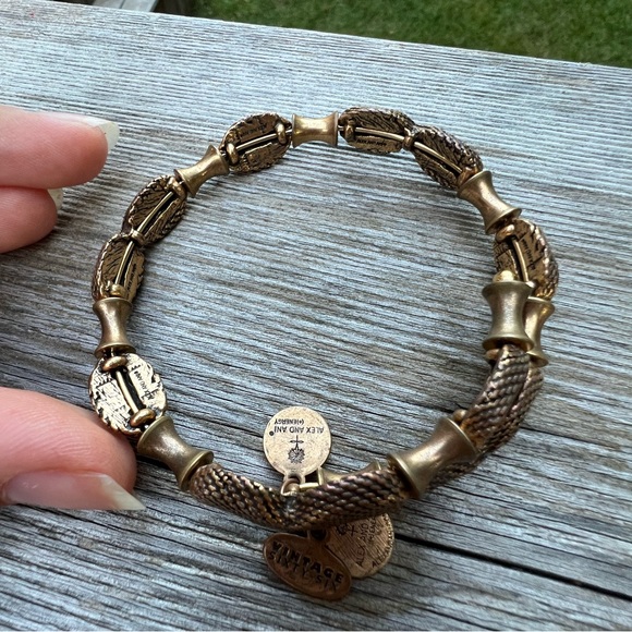 ALEX & ANI Gold Expandable Charm Bracelets LOT Because I am a Girl X 3 Retired - Picture 4 of 9